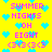 Yellow background with blue heart shapes and pink text reading SUMMER NIGHTS OH EIGHT 3603 repeated in a pattern