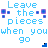 A static digital image displays repeated text fragments in light blue with purple and dark blue pixel accents on a white background.