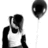 Black-and-white image of a person with dark hair holding their head, next to a balloon, overlaid with red text reading "Don't Look Down On ME!!!!" on black background.