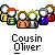 Pixelated cartoon figures in a horizontal with text labels, showing animation changes across frames
