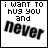 A 3x2 contact sheet of six animated frames showing a black-and-white text-based animation with the phrase "i want to hug you and" above a blurred word that changes across frames.