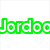 Green, pink, and purple pixelated text reading "Jordoo" appears in a with a gray square in the bottom right corner