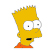 Pixelated yellow cartoon character with spiky hair, wide eyes, open mouth showing black interior, orange shirt collar visible against white background.