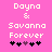 Pixelated text 'Dayna & Savanna Forever' on pink background with black and purple heart symbols below.