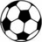 A static image divided into four quadrants with a soccer ball, text, and heart symbols on a pink background.