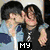 A four- of pixelated images showing romantic and celebrity-themed scenes with overlaid text labels