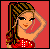 Animated contact sheet of a pixel-art character in red outfit with text frames explaining blonde joke about liners, displayed on red background.