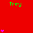 Red background with green "Trey" text and pink heart symbols in various arrangements