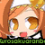 Pixelated anime-style character with orange hair and large brown eyes in top-left, blonde-haired version in top-right, and closed-eye expression below.