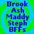Four identical blue text on green and cyan spiral backgrounds with no visible animation changes