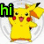 six pixelated character icons with 'hi' text overlays, featuring Pokémon, anime, and game characters in various poses and backgrounds