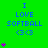 Green background displays 'I LOVE SOFTBALL <3<3' text with purple heart animations in multiple positions across the