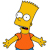 Pixelated character with yellow skin, orange shirt, blue pants, and open mouth gesture against white background.