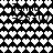 heart-shaped pixels in varying shades of gray on a black background, with some showing partial or distorted patterns