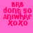 Four pixelated display identical text in red on different solid backgrounds: pink, purple, light blue, and lavender