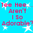 A static image with a bright blue background featuring repeated pink text and white star shapes.