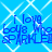 Blue background with white diamond pattern and repeated blue text reading "I love boys who sparkle" in pixelated font.