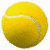 Four tennis balls in a , each with distinct color variations and surface textures