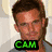 six showing a person with short brown hair in various poses and text overlays including 'CAM' and 'ROBERT', one has blue background with white text
