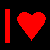 A 2x2 contact sheet of four distinct pixel art frames featuring red heart symbols, text elements, and a group photo with visible dithering.