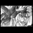 Black-and-white pixelated image of a character with long hair and a flowing garment, next to text reading 'AnimeIM' and 'com' on a dark background.