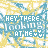 A static image with repeating text 'HEY THERE' and 'AT ME' in light blue over a yellow and white patterned background.