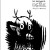 Pixelated black-and-white image of a figure with antlers and a dark, textured body against a white background.
