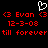 A black background displays red pixelated text and a white heart-shaped icon above the text.