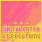 Pixelated animation of pink and orange gradient background with yellow text "I'M TALENTED AT BREATHING" and small black dots forming a face, changing across frames.
