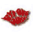 Red lips icon with blue text 'Have You Heard About Hugo & Kim?', yellow rotary phone, pink and green text phrases on white background.