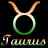 Static pixelated icon featuring a stylized zodiac symbol with green and white rings, brown curved lines above, and partial text at the bottom on dark background.