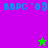 Pixelated blue text 'BBPC '09' appears on purple and green backgrounds with a star icon changing color between frames.