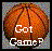 Pixelated basketball with orange and brown tones overlaid by white text reading 'Got Game?' on a multicolored pixel grid background.