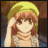 Pixelated static image of a character with light brown hair and yellow headband, hand near face, wearing sleeveless top against dark background.