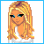 Animated contact sheet of a pixel art character with blonde hair and blue eyes, showing sequential frames of changing pose and text overlays.
