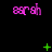 A black background displays three of pink 'osrsh' text with green plus and X symbols appearing and disappearing in the middle