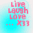 Four identical display pink text on a light blue background with subtle gradient and pixelation