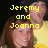Yellow text overlays on a pixelated image of two people in yellow shirts against a dark background, with one frame showing a gray rectangle.