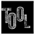 Static pixelated icon featuring metallic silver letters T, O, L on a black background with gray border.