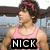 A four- shows a person with curly hair in different poses and clothing, overlaid with text reading NICK JONAS IS MY LIFE
