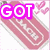 A pink and white pixelated icon with 'GOT' text on the left, transitioning to 'COACH?' text on the right while retaining a Coach logo design.
