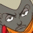 A pixelated anime-style character face with gray skin and orange hair on the left, next to a black background with white text reading "Anime IM" above smaller text "COM" on the right.