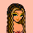 Pixel art contact sheet showing multiple views of a female character named Abby in red corset and blue jeans against peach background