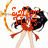 Anime-style character with long dark hair holding a golden bow, wearing red and white outfit with flowing ribbons.