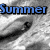 A grayscale image with blue text fragments showing 'Summer', 'oh', and 'eight' against a textured background.