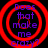 Four identical circular red concentric rings with purple text "Does that make me crazy?" on black background, arranged in a