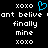 Pixelated text and a blue heart symbol on black background, with repeated phrases