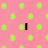Pink background with green polka dots, black text reading 'I LOVE MIKE' in pixelated font.