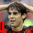 A person with dark hair in a red shirt appears across four , hands behind head, with text overlays changing from 'I' to 'love' to 'kaka!!'
