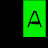 A 3x3 contact sheet of green square frames displaying the letters A, L, I, C, and A in various arrangements across sampled animation frames with a gray transparency background.